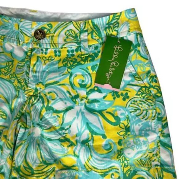 Lilly Pulitzer Womens Callahan Beach Gypsies  Shorts Dandelion Yellow Sz 00 New - Picture 12 of 12